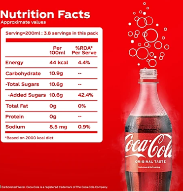 Coca Cola Soft Drink, 750 ml