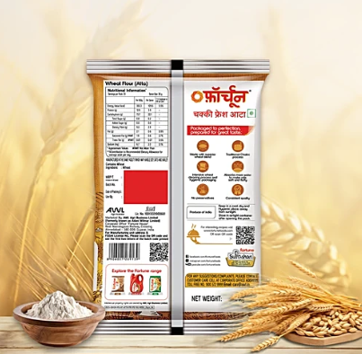 Fortune Chakki Fresh Atta, 1 kg Pouch