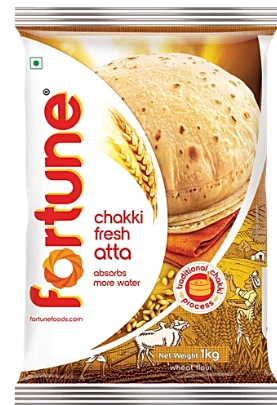 Fortune Chakki Fresh Atta, 1 kg Pouch